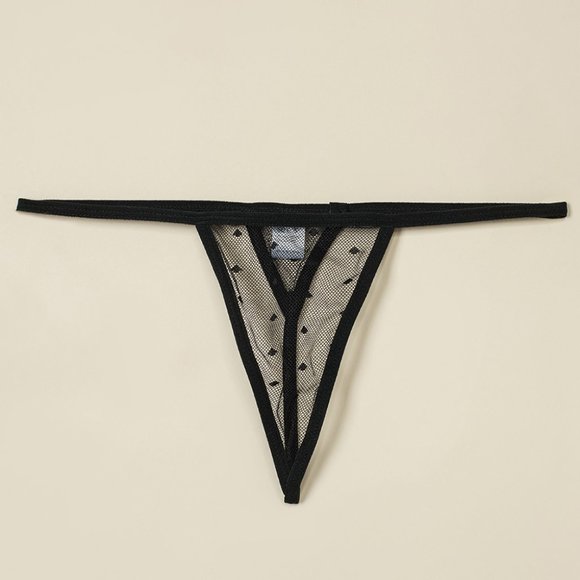 Black Sheer Lace Double Splits Maxi Gown with Thong Lingerie Set - Picture 9 of 15